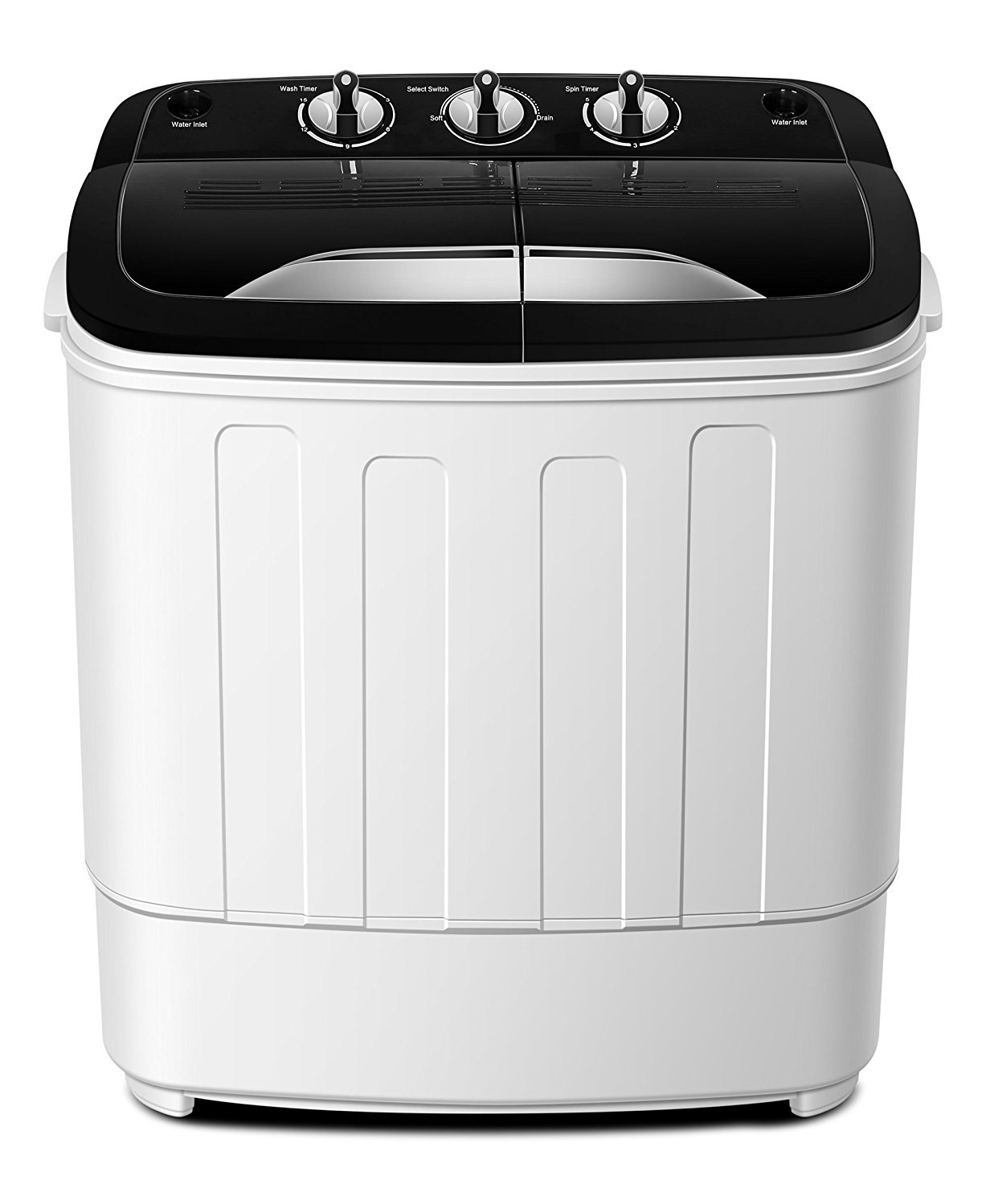 Think Gizmos 排水ポンプ付きポータブル洗濯機 - 7.9ポンドの洗濯と4.4ポンドのスピンサイクルコンパートメントを備えたツインタブ洗濯機