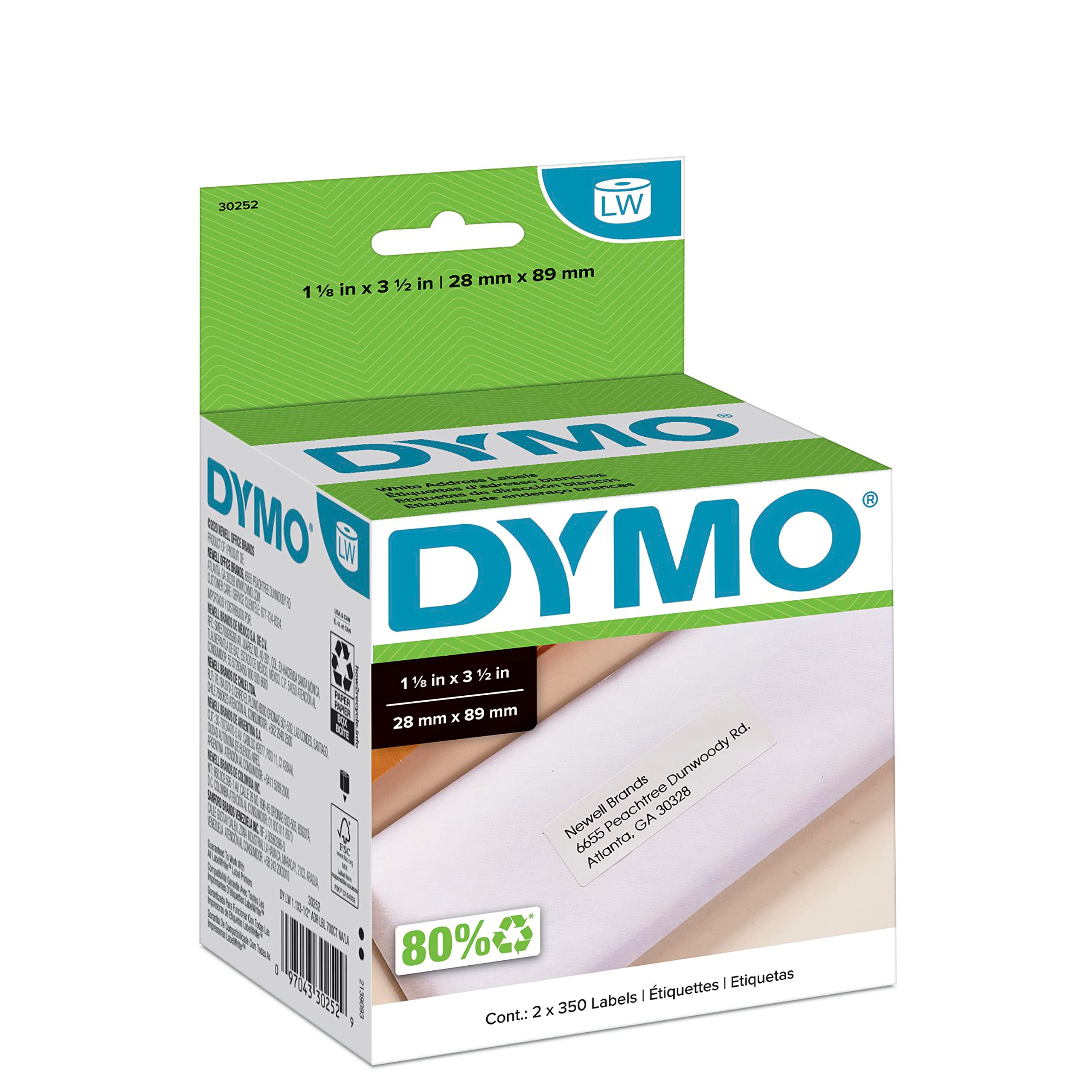 DYMO LabelWriter ラベルプリンター用の本物の LW 宛名ラベル