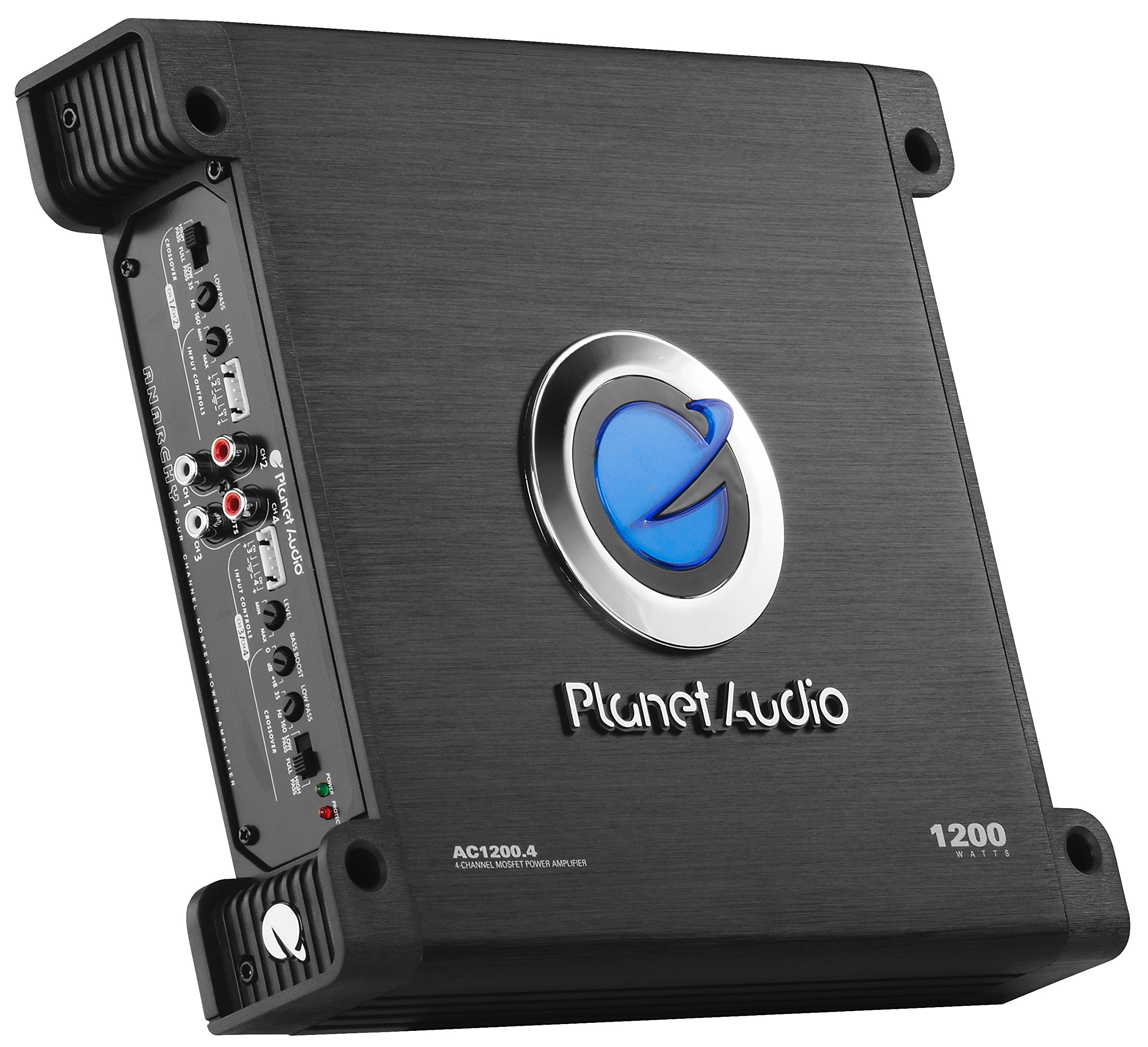 Planet Audio AC1200.4 4 チャンネルカーアンプ - 1200 ワット、フルレンジ、クラス A/B、2 ～ 4 オーム安定、MOSFET 電源、ブリッジ可能