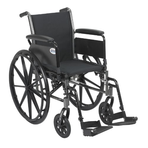  Drive Medical さまざまなフリップバックアームスタイルとフロントリギングオプションを備えたクルーザーIII軽量車椅子、フリップバックリムーバブ...