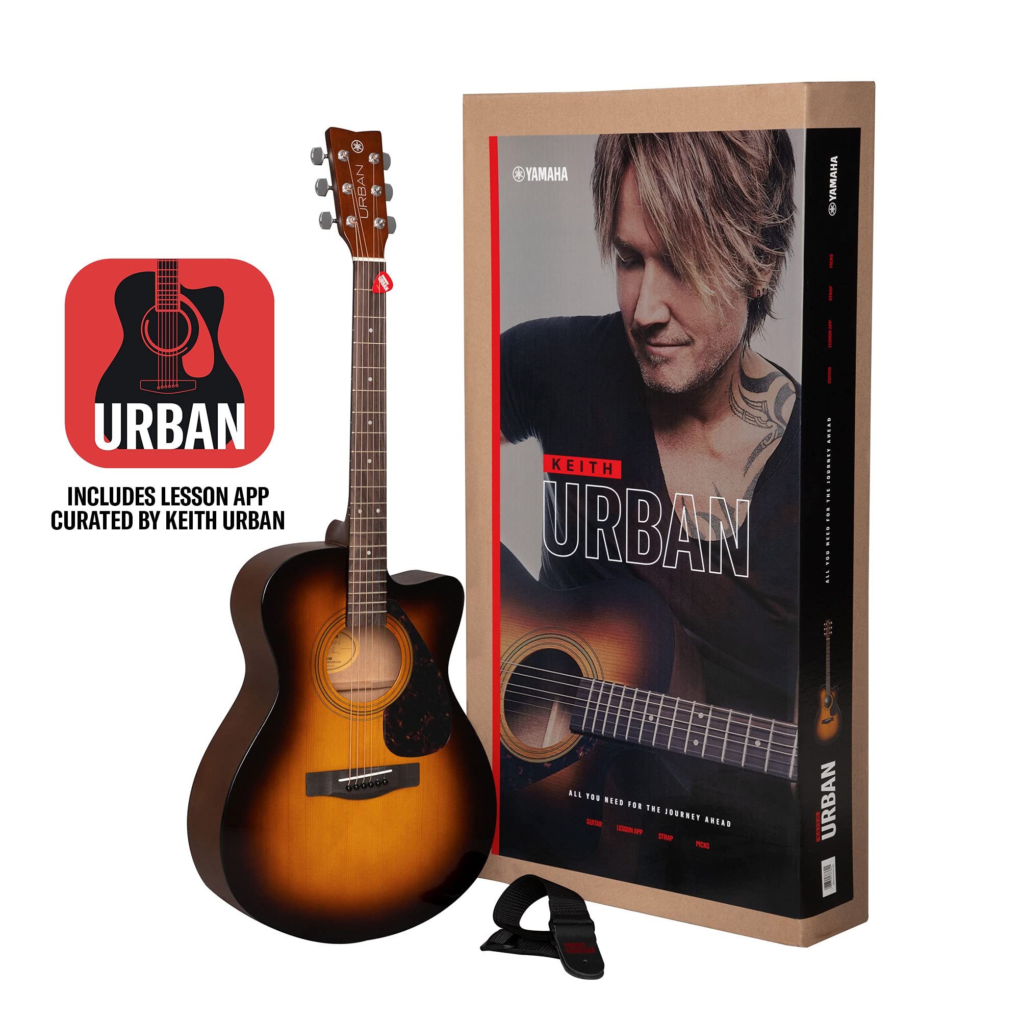 YAMAHA URBAN Guitar by Learn Guitar withKeith Urban-Guitar、アプリ、必須アクセサリー