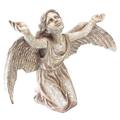 Design Toscano 天使の置物 - 神の恵みの中で 守護天使像 - ガーデンエンジェルフィギュア