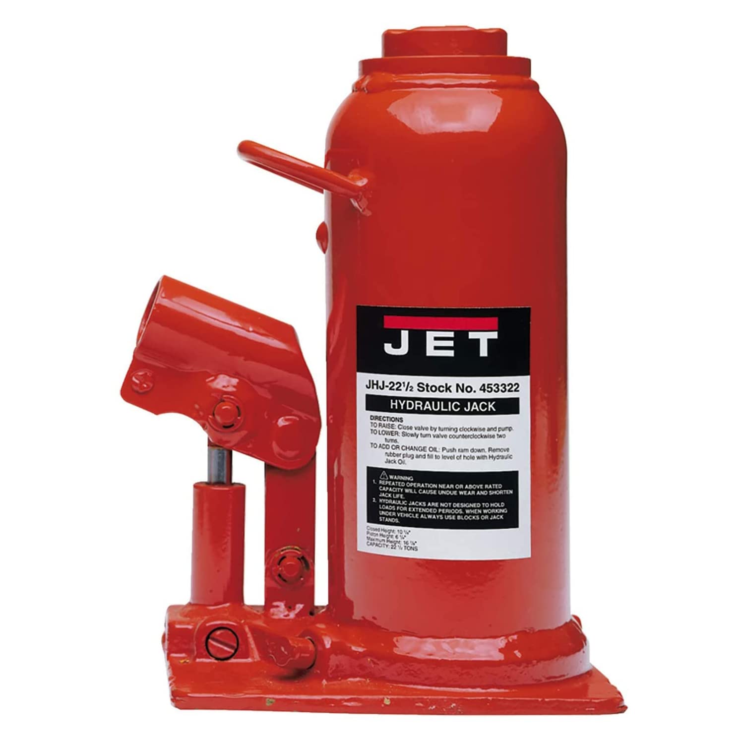 JET JHJ-22-1/2、22-1/2トン油圧ボトルジャッキ (453322)