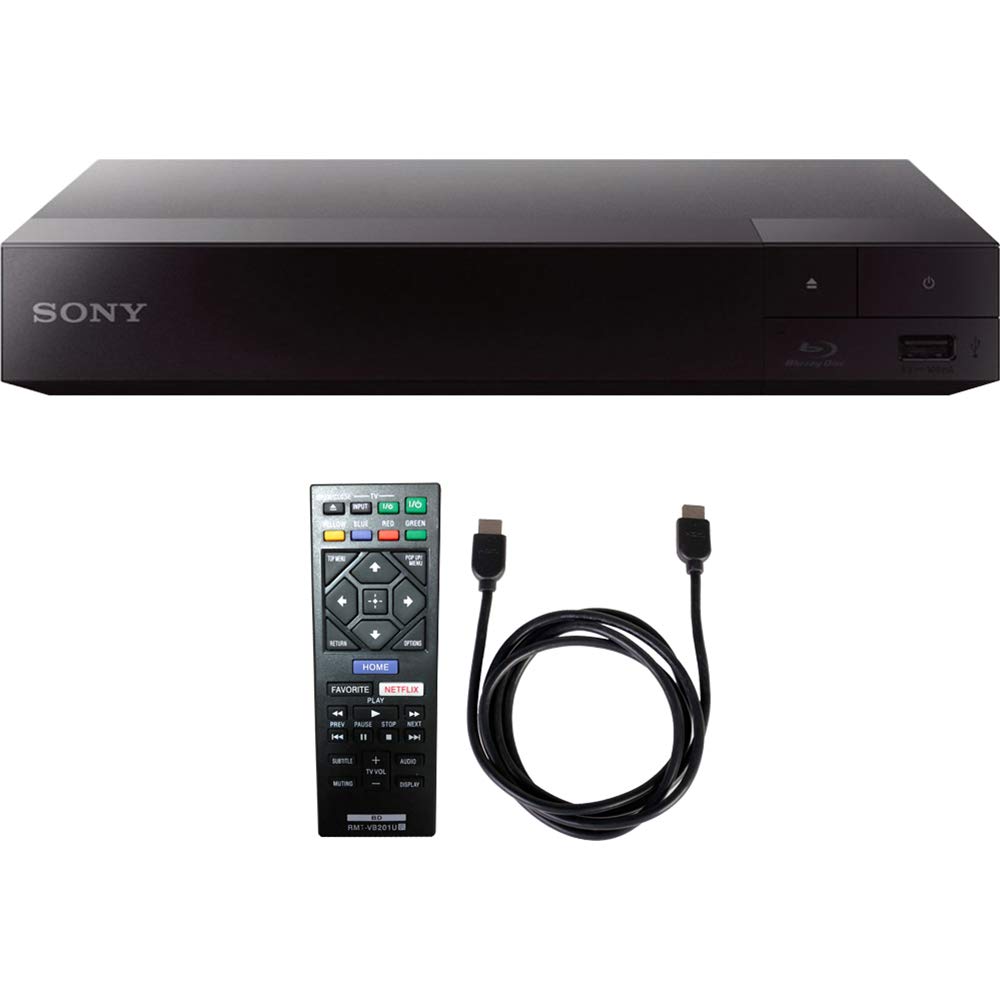 Sony BDP-S1700 ストリーミング Blu-ray ディスク プレーヤー、6 フィート高速 HDMI ケーブル付き