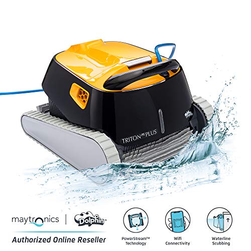 Dolphin Triton PS Plusロボットプールクリーナー、WiFi接続プールクリーニング、最大50フィートのプールに最適