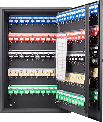 Barska CB13266 コンビネーションロック 200 ポジション調整可能なキーキャビネットロックボックスブラック、5.5x14.75x21.75