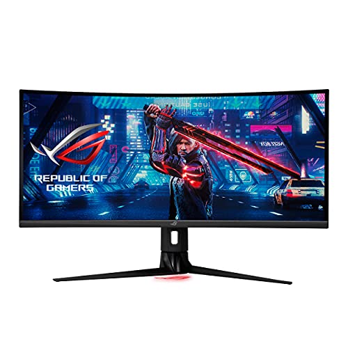  Asus ROG Strix 34 ウルトラワイド ゲーミング モニター (XG349C) - UWQHD (3440 x 1440)、180Hz、1ms、超低モーションブラー同期、135% sRGB、G-Sync 互換、DisplayHDR 400、Eye...