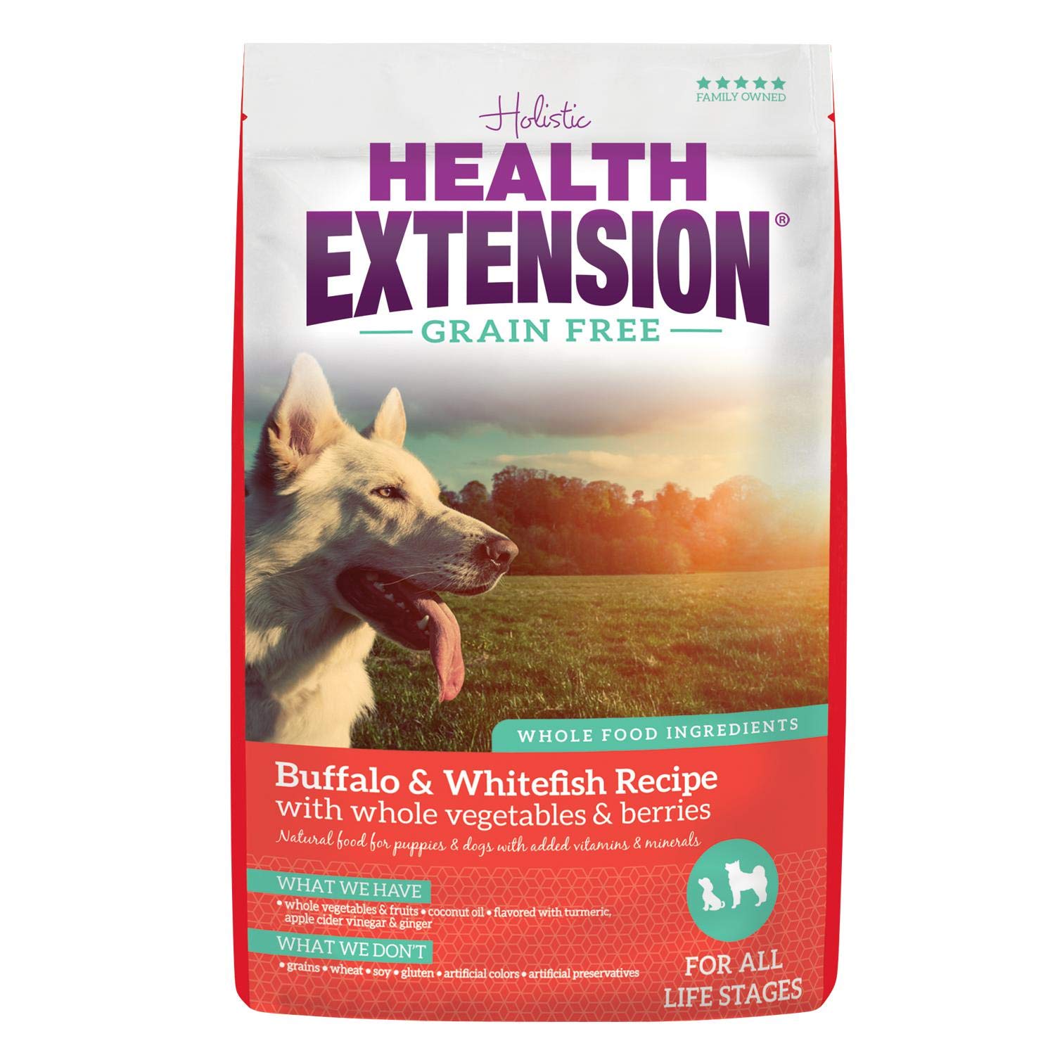 Health extension ドライドッグフード、ビタミンとミネラルを添加した自然食品、すべての子犬に適しています