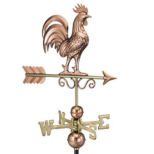 Good Directions Bantam Rooster Weathervane, Pure Copper