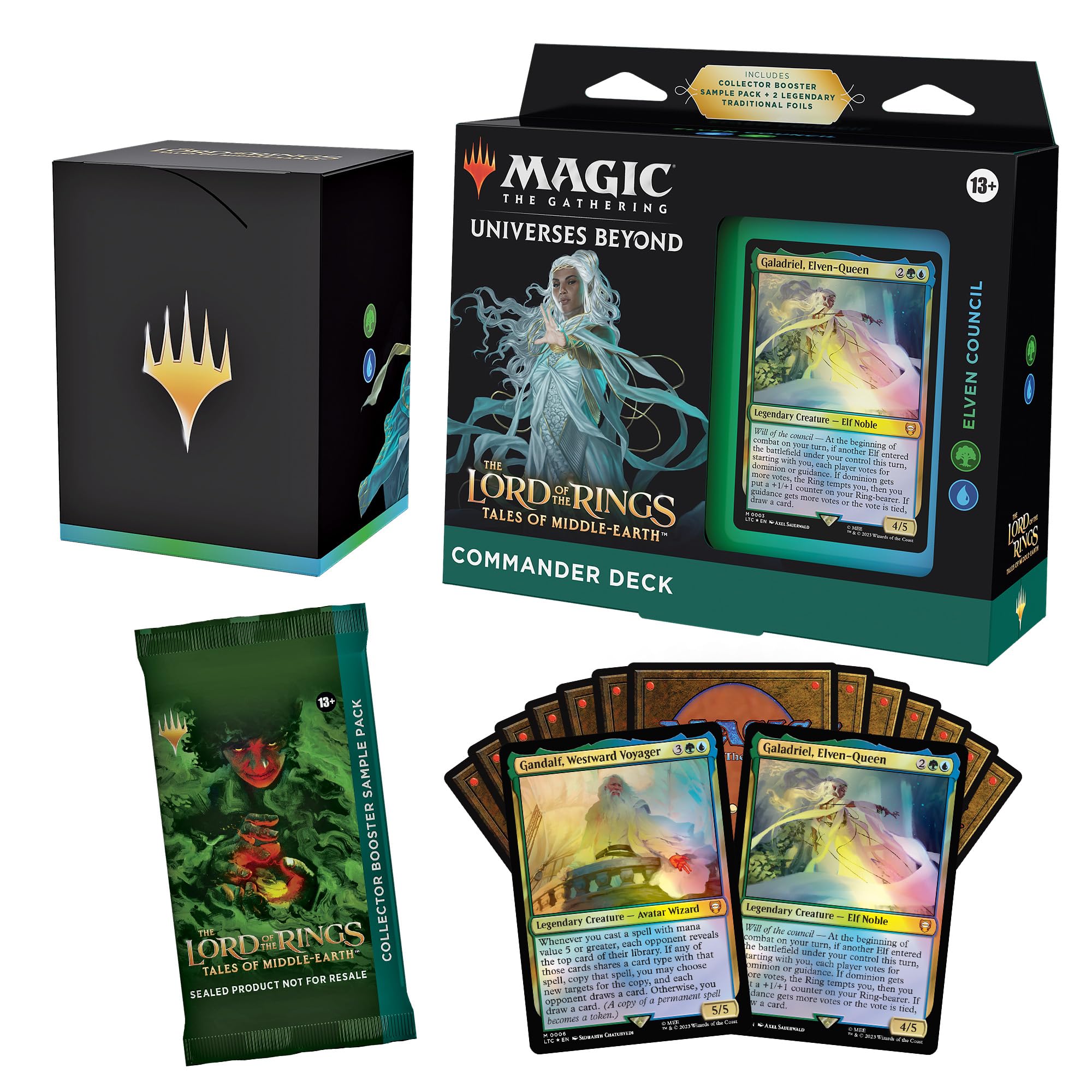 Magic The Gathering マジック: ザ・ギャザリング ロード・オブ・ザ・リング: 中つ国の物語 コマンダーデッキ 3 + コレクターブースターサンプルパック