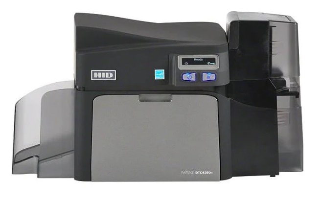 Fargo DTC 4250e カラー昇華型/サーマル樹脂 ID カード プリンター - 両面印刷