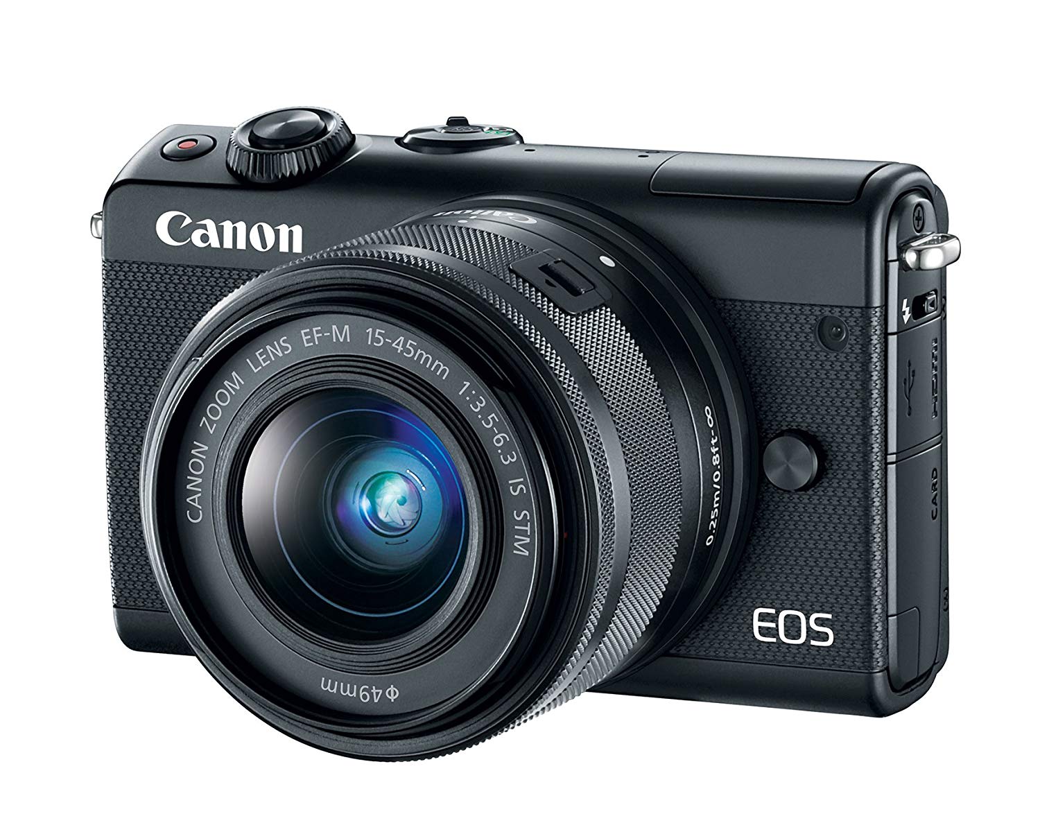Canon 15-45mmレンズ付きEOSM100ミラーレスカメラ-Wi-Fi、Bluetooth、NFC対応...