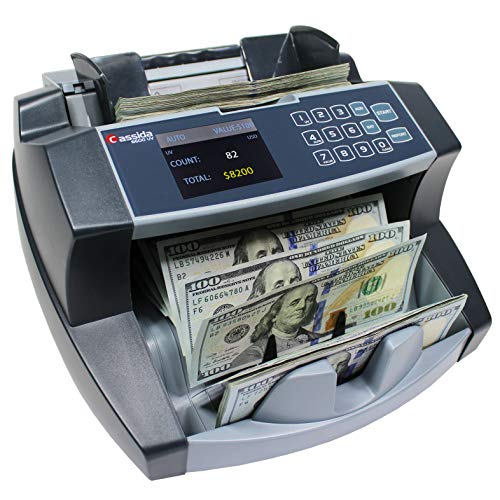 Cassida 6600 ビジネスグレード紙幣計数機、紫外線 (UV) 偽造検出、LCD ディスプレイ、マルチ...