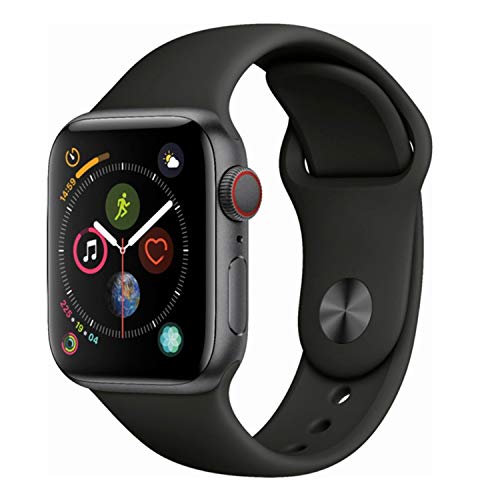 Apple Watch Series 4 (GPS + Cellular、40MM) - スペース グレイのアルミニウム ケースとブラックのスポーツ バンド (リニューアル)