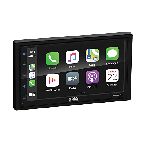 BOSS Audio Systems システム マリン定格耐候性 MRCP9685A Apple CarPlay Android Auto マルチメディア プレーヤー - ダブルディン、6.75 インチ LCD タッチスクリーン...
