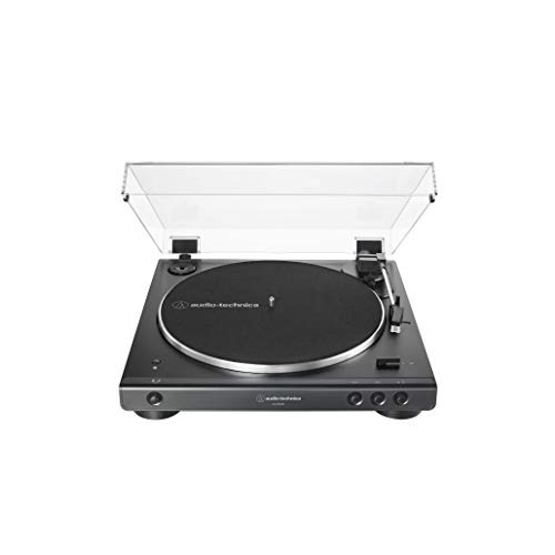  audio-technica AT-LP60XBT-BK 全自動Bluetoothベルトドライブステレオターンテーブル ブラック Hi-Fi 2スピード ダストカバー アンチレゾナンス ダイキャストアルミプラッター...