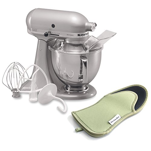 KitchenAid KSM150PSMC アーティザン シリーズ 5-Qt.注ぐシールド付きスタンドミキサー - メタリッククローム