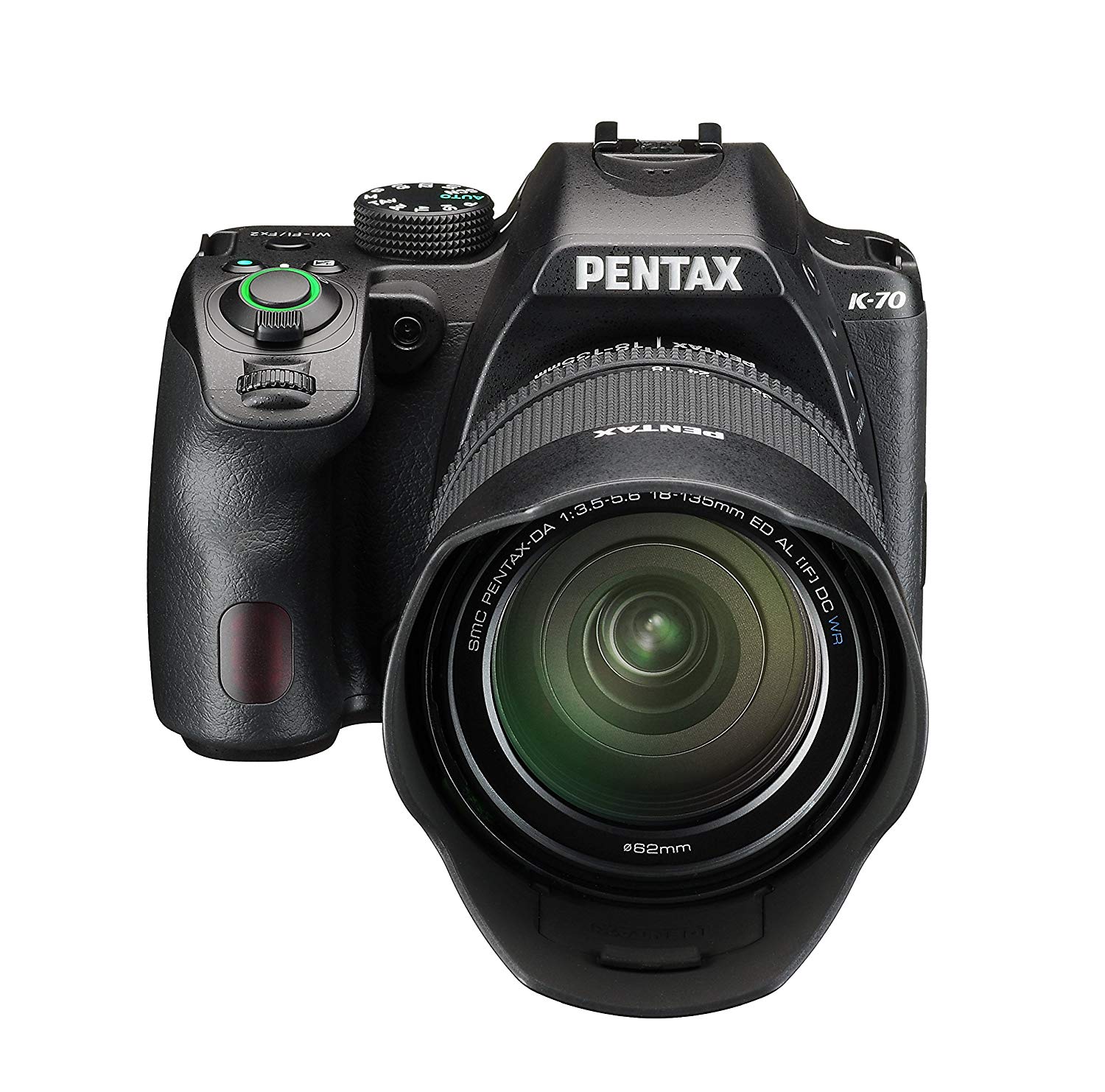 Pentax 18-135mmレンズ付きK-70ウェザーシールDSLRカメラ（ブラック）