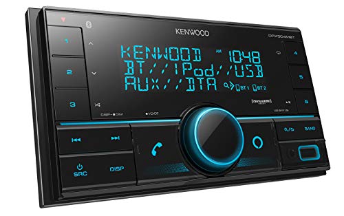  KENWOOD DPX304MBT ダブル DIN インダッシュ デジタル メディア レシーバー (Bluetooth 付き) (CD は再生できません) |メカレスカーステレオレシーバー | Amazon...