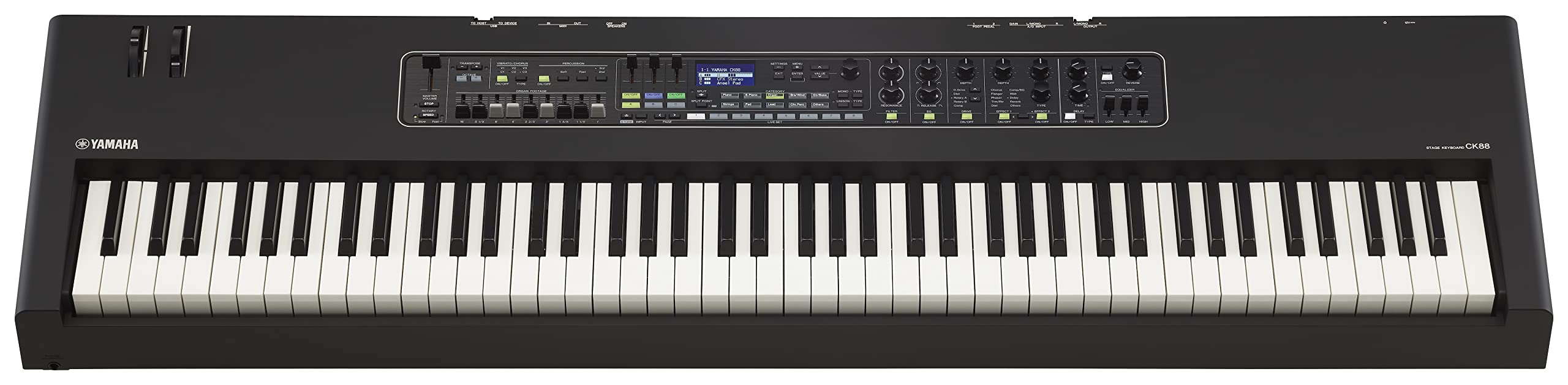 YAMAHA CK Series 88-Key Stage Keyboard with Built-In Speakers, Black (CK88)