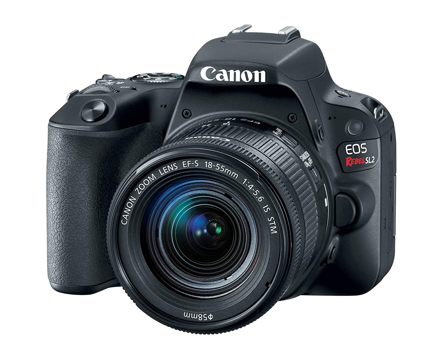 Canon EF-S 18-55mmSTMレンズを搭載したEOSRebel SL2DSLRカメラ-WiFi対応...