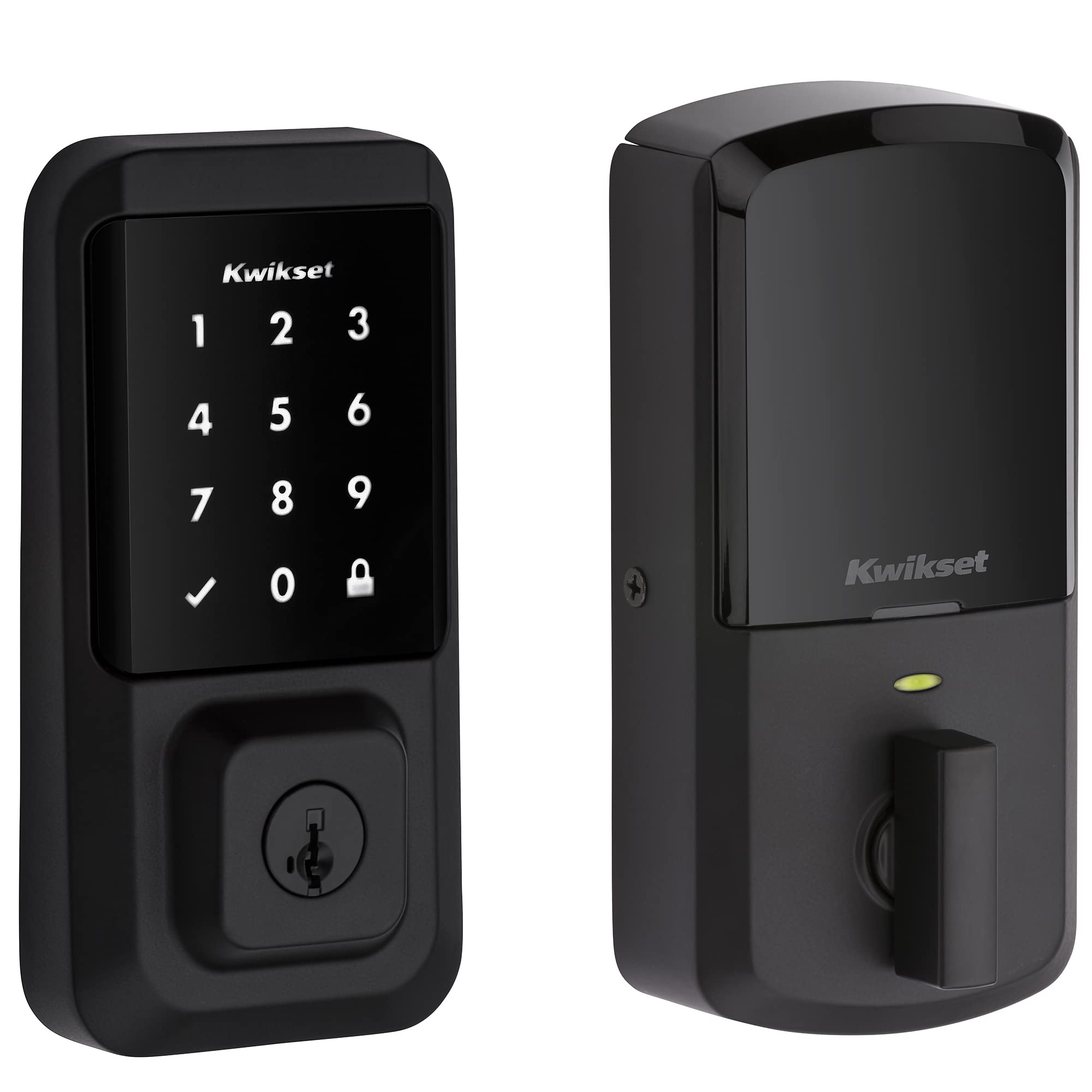 Kwikset 99390-001 Halo Wi-Fi スマートロック キーレスエントリー 電子タッチスクリーン デッドボルト 特徴 SmartKey セキュリティ