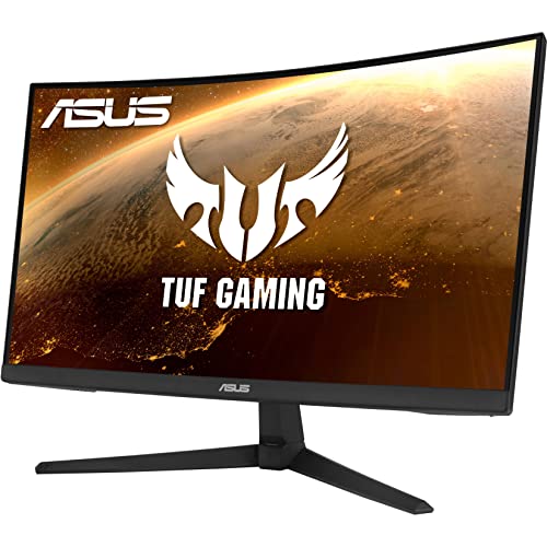  Asus TUF Gaming 23.8 1080P 曲面ゲーミング モニター (VG24VQ1B) - フル HD、165Hz (144Hz をサポート)、1ms、超低モーション ブラー、スピーカー、アダプティブ同...
