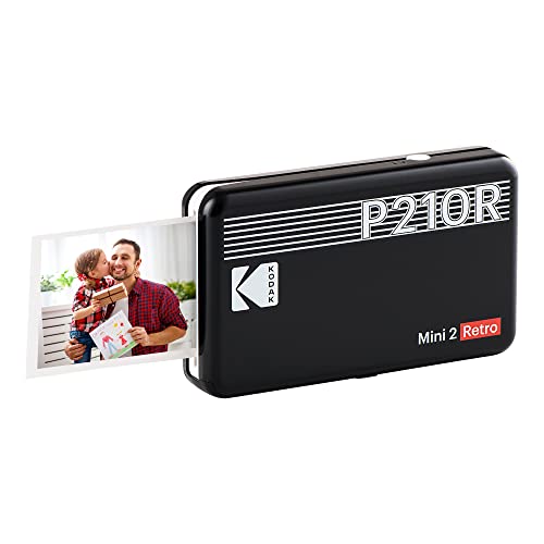  Kodak Mini 2 レトロ 2.1x3.4?ポータブルインスタントフォトプリンター、ワイヤレス接続、iOS、AndroidおよびBluetoothと互換性あり、リアルフォト、4Passテク...