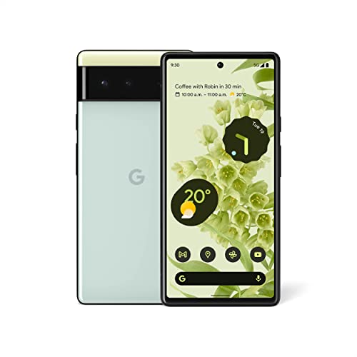 Google Pixel 6 5G 128GB 8GB RAM 工場出荷時ロック解除済み (GSM のみ | CDMA なし - Verizon/Sprint と互換性なし) 国際バージョン - Sorta Seafoam