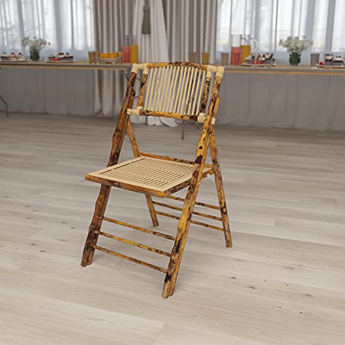 Flash Furniture American Champion 竹製折りたたみ椅子 4 個パック...