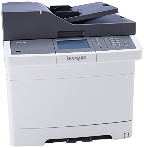 Lexmark スキャン、コピー、ネットワーク対応、両面印刷、プロフェッショナル機能を備えたCX410deカラーオールインワンレーザープリンター