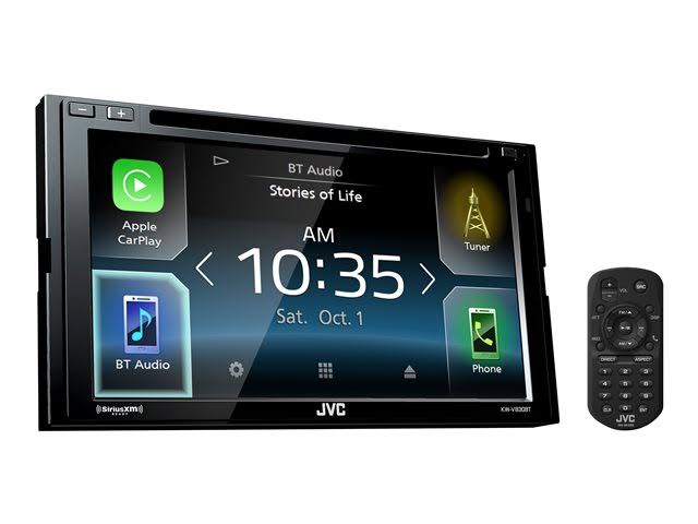 JVC KW-V830BTダブルDINBluetoothインダッシュDVD / CD / AM / FMカーステレオレシーバー、6.8インチタッチスクリーンLCDディスプレイ、Apple Car Play、Android Auto