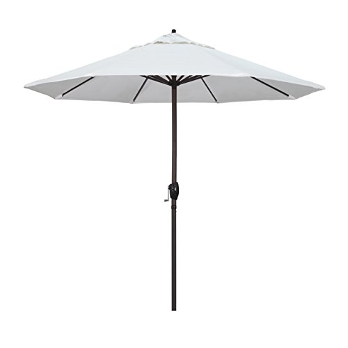 California Umbrella 9 'ラウンドアルミニウムマーケット傘、クランクリフト、オートチルト、...