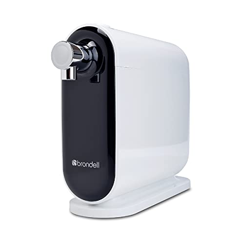 Brondell H630 H2O+ サイプレス カウンタートップ水フィルター システム、11.5x11x4.25、ホワイト/ブラック