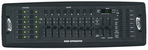 ADJ Products 、DMX オペレーター、6 つのチェイス プログラムと 8 つのフェード スイッチを備えた 192 チャンネル DJ DMX 512