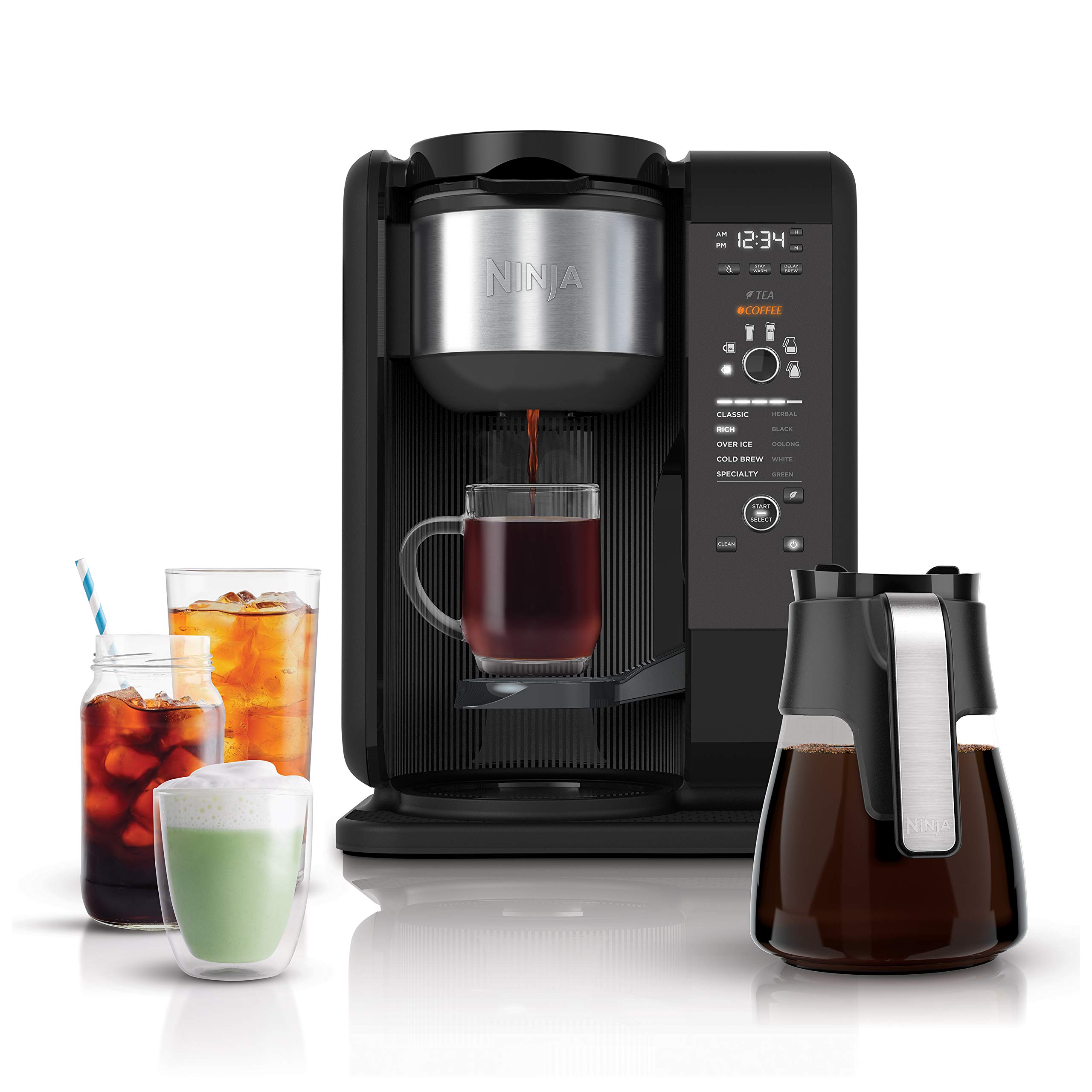 Ninja CP307 ホット＆コールドブリューシステム、紅茶/コーヒーメーカー、Auto-iQ 付き、6 抽出サイズ