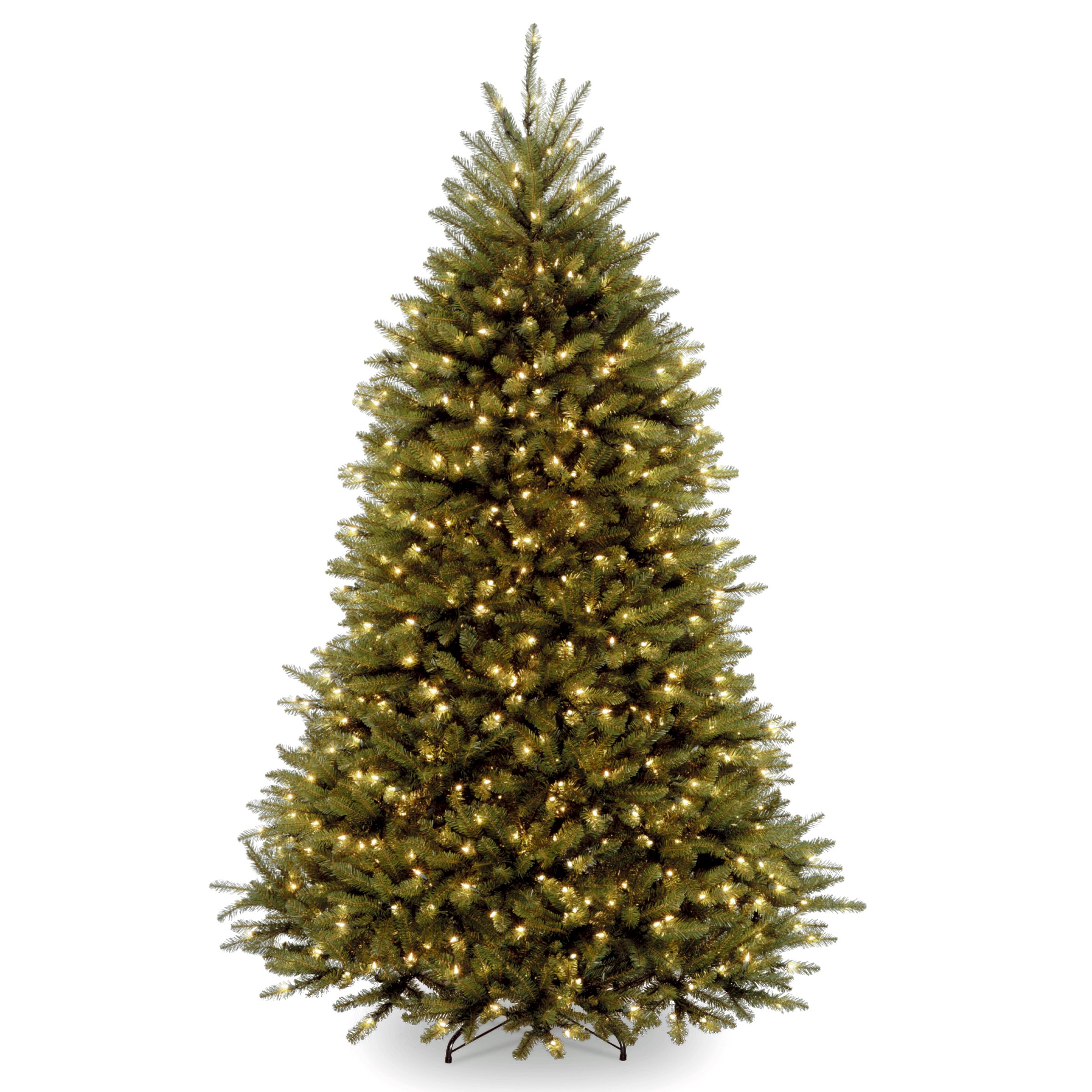National Tree Company 点灯済み人工フルクリスマスツリー、グリーン、ダンヒルファー、ホワイトライト、スタンド付き、6フィート