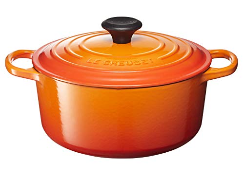 Le Creuset LS2501-242シグネチャーエナメル鋳鉄ラウンドフレンチ（ダッチ）オーブン、4-1 ...