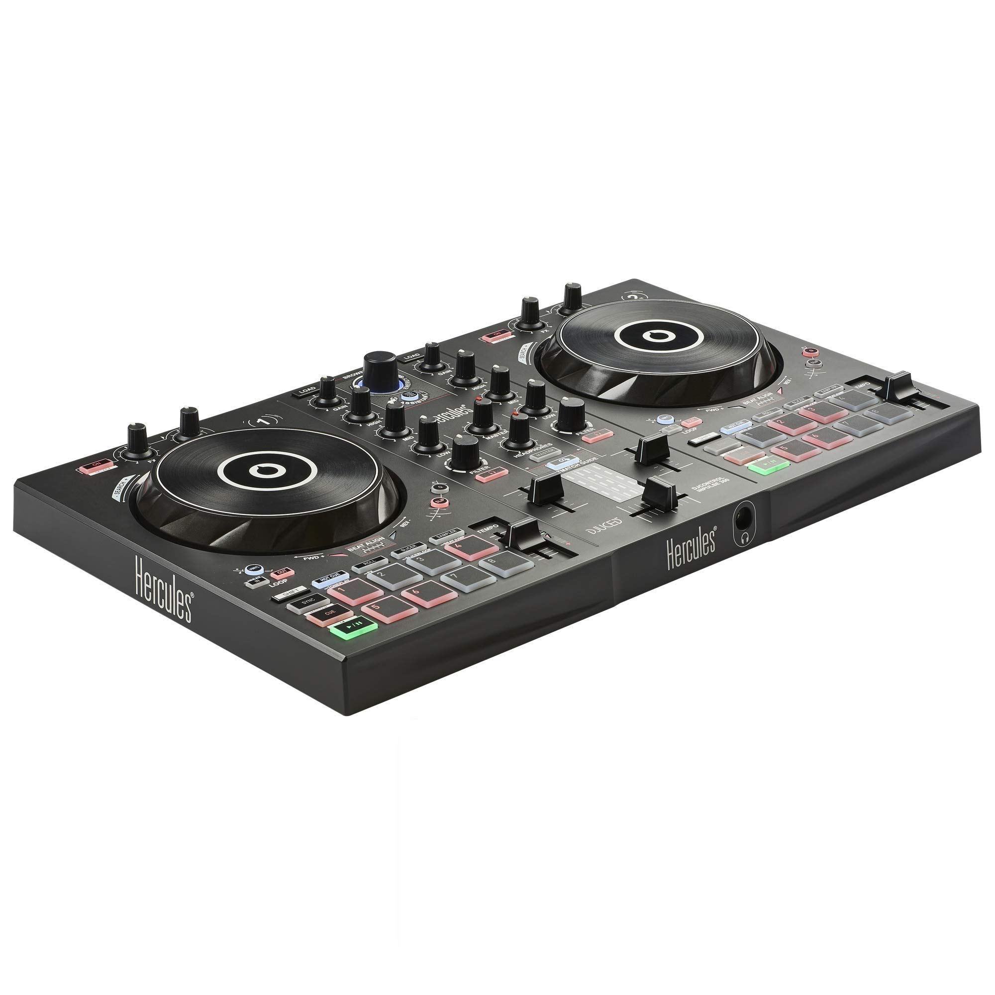 Hercules DJ DJ コントロール インパルス 300 | 2 チャンネル USB コントローラー、ビ...