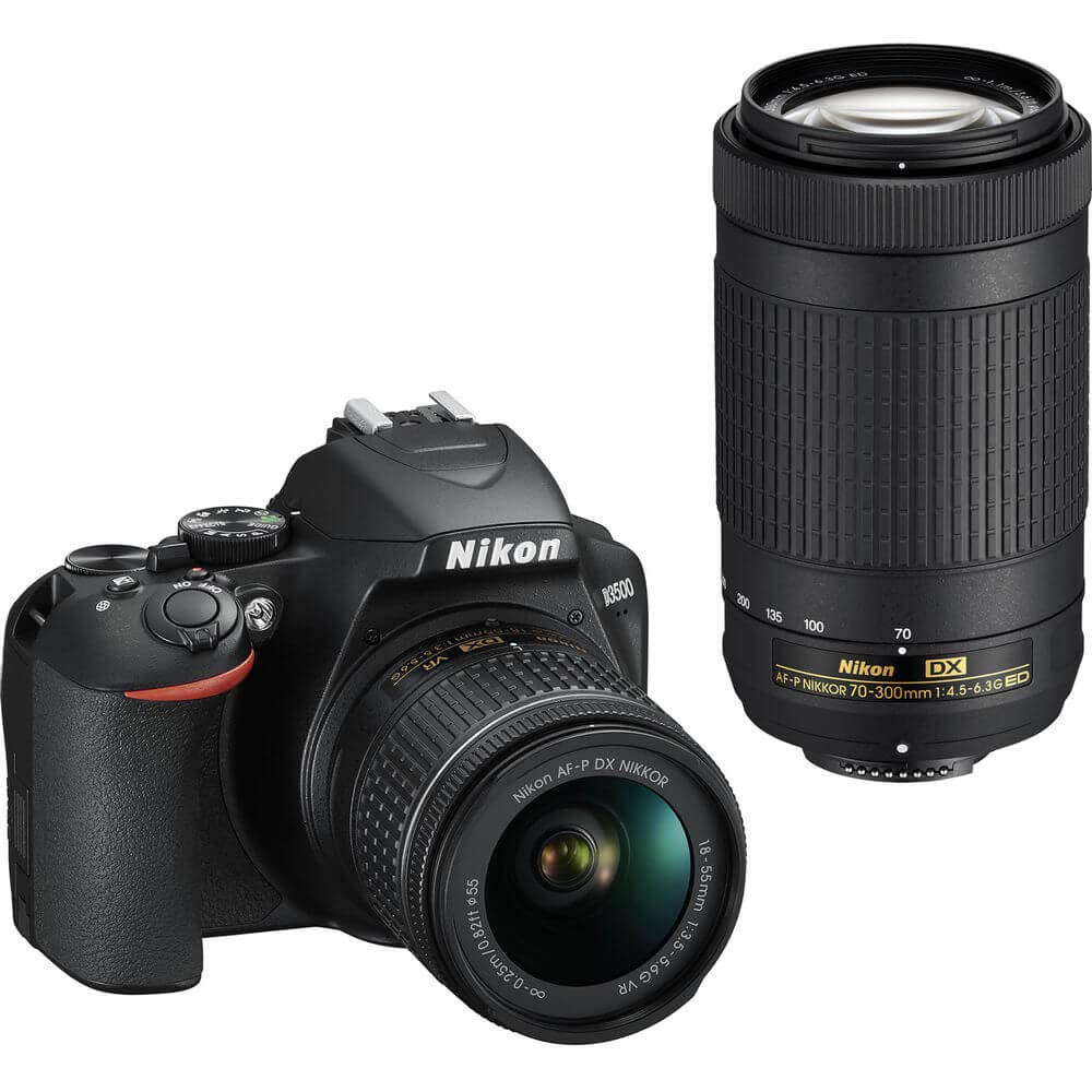 Nikon ニコンD3500デジタル一眼レフカメラ、AF-P DX NIKKOR 18-55mmレンズ（ブラック）