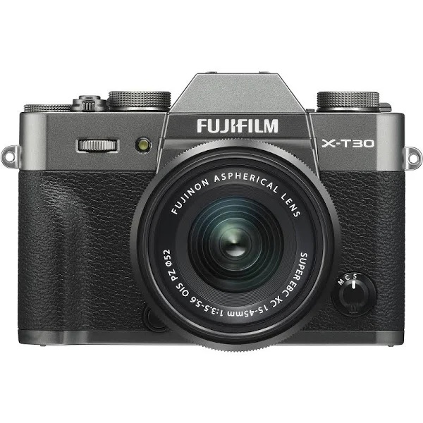 Fujifilm 富士フイルムX-T30ミラーレスカメラXC15-45mm f / 3.5-5.6 OISPZレンズ-チャコールシルバー