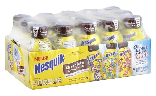 Nestle ネスクイック1％低脂肪チョコレートミルク-15パック、8液量オンスボトル