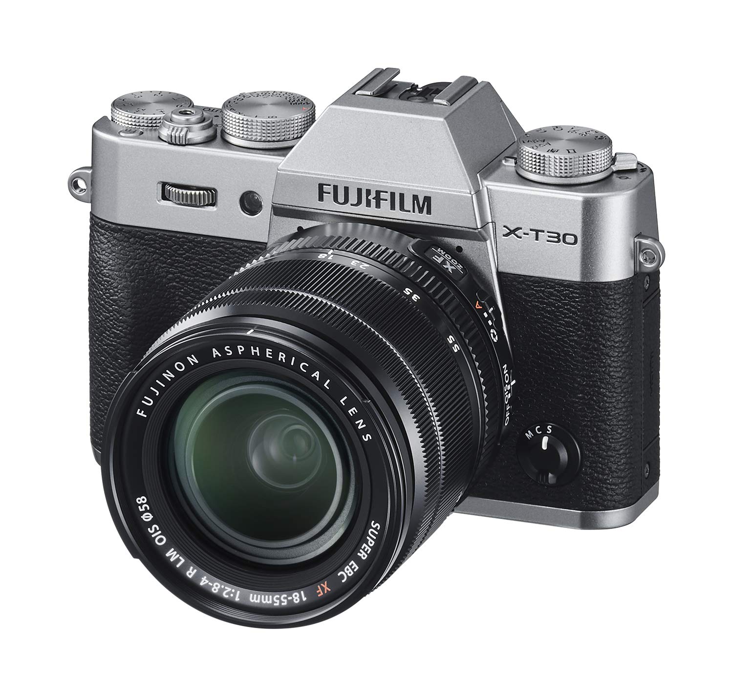Fujifilm 富士フイルムX-T30ミラーレスカメラXF18-55mm f / 2.8-4 R LMOISレンズ-チャコールシルバー