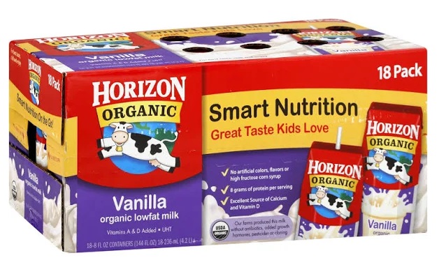 Horizon Organic 低脂肪牛乳、バニラ-18箱、各8液量オンス...